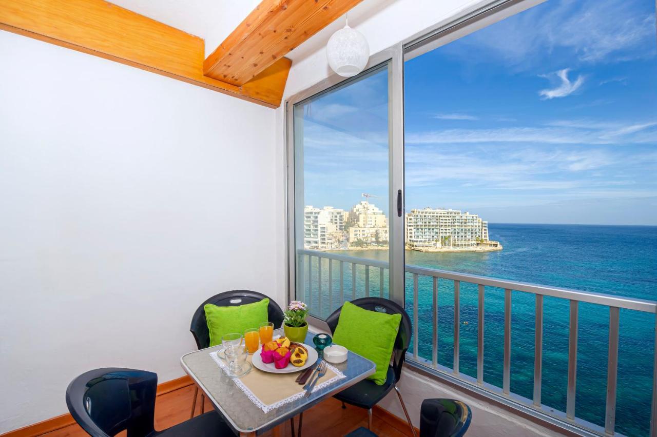 Spinola Bay Top Floor Seafront 3 Bedroom Apartment With Panoramic Sea Views - By Getawaysmalta Saint Julian's Εξωτερικό φωτογραφία