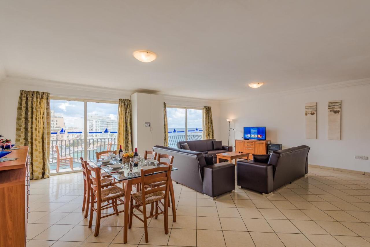 Spinola Bay Top Floor Seafront 3 Bedroom Apartment With Panoramic Sea Views - By Getawaysmalta Saint Julian's Εξωτερικό φωτογραφία